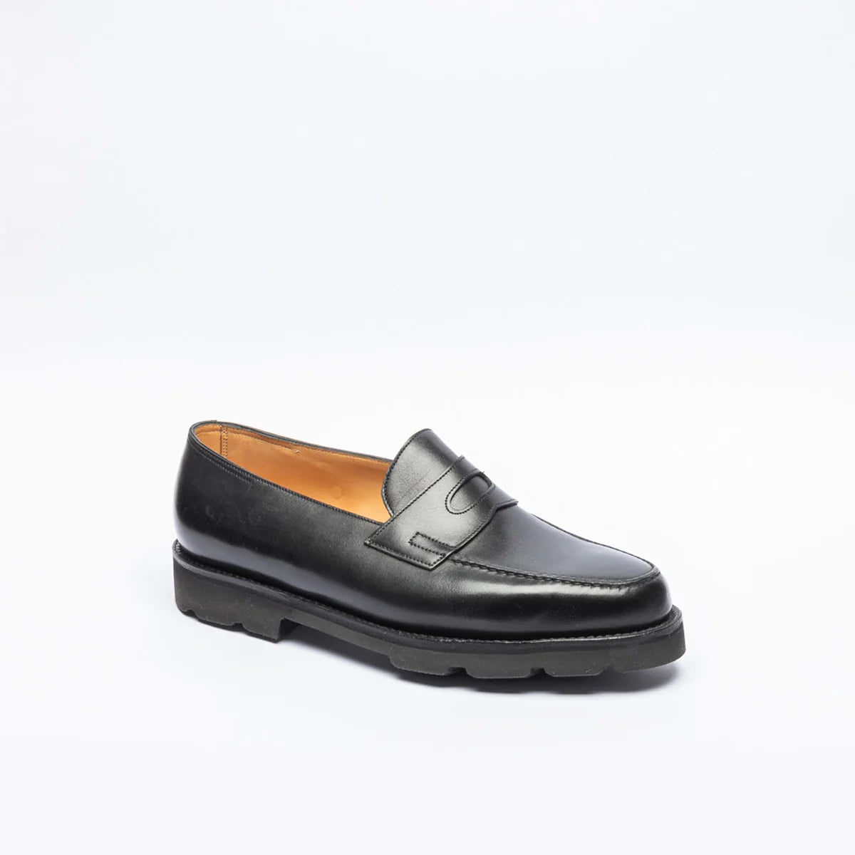 John Lobb Lopez black calf loafer rubber sole – Iliprandi Milano