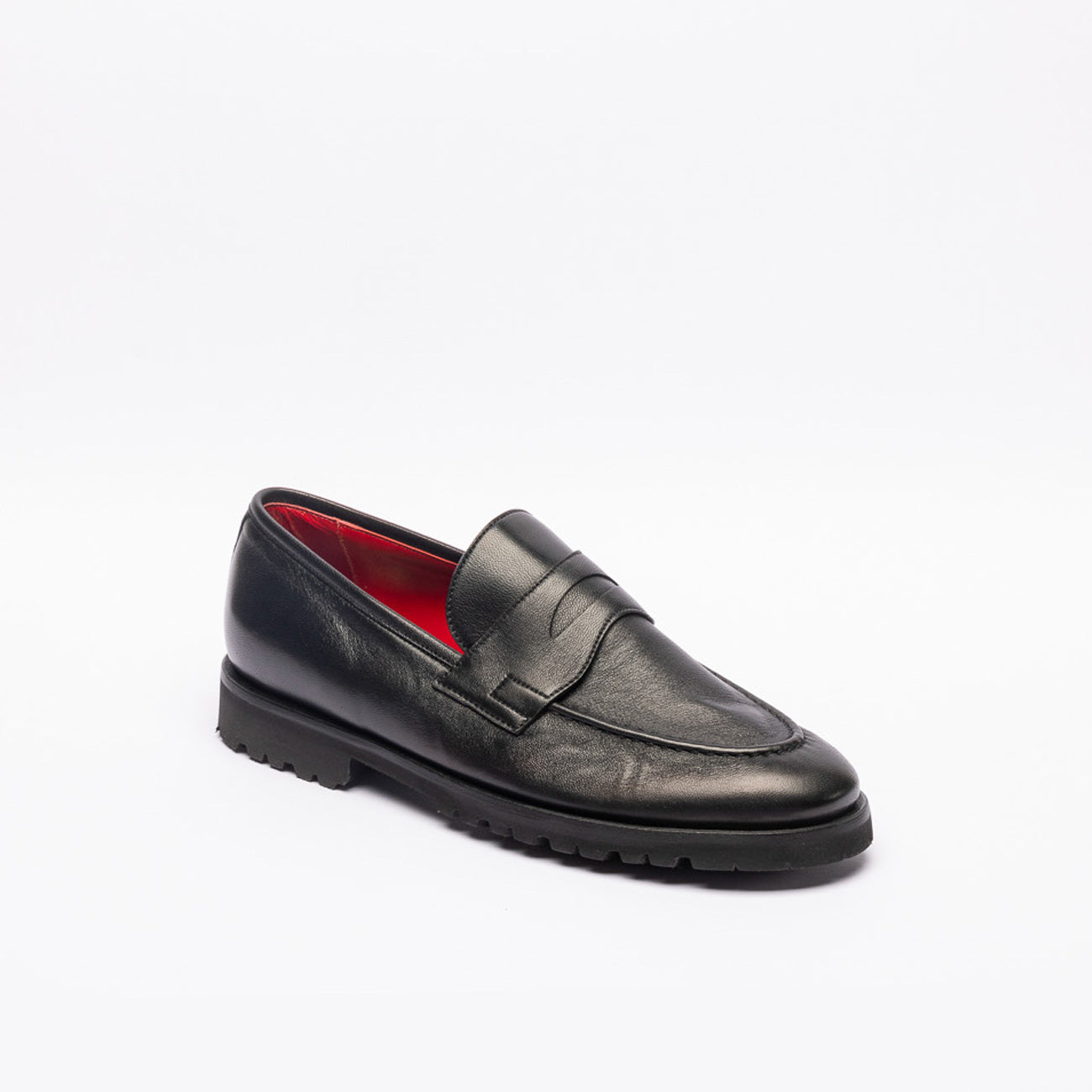 NAPPA LOAFERS IN BLACK LAMBSKIN main image 1