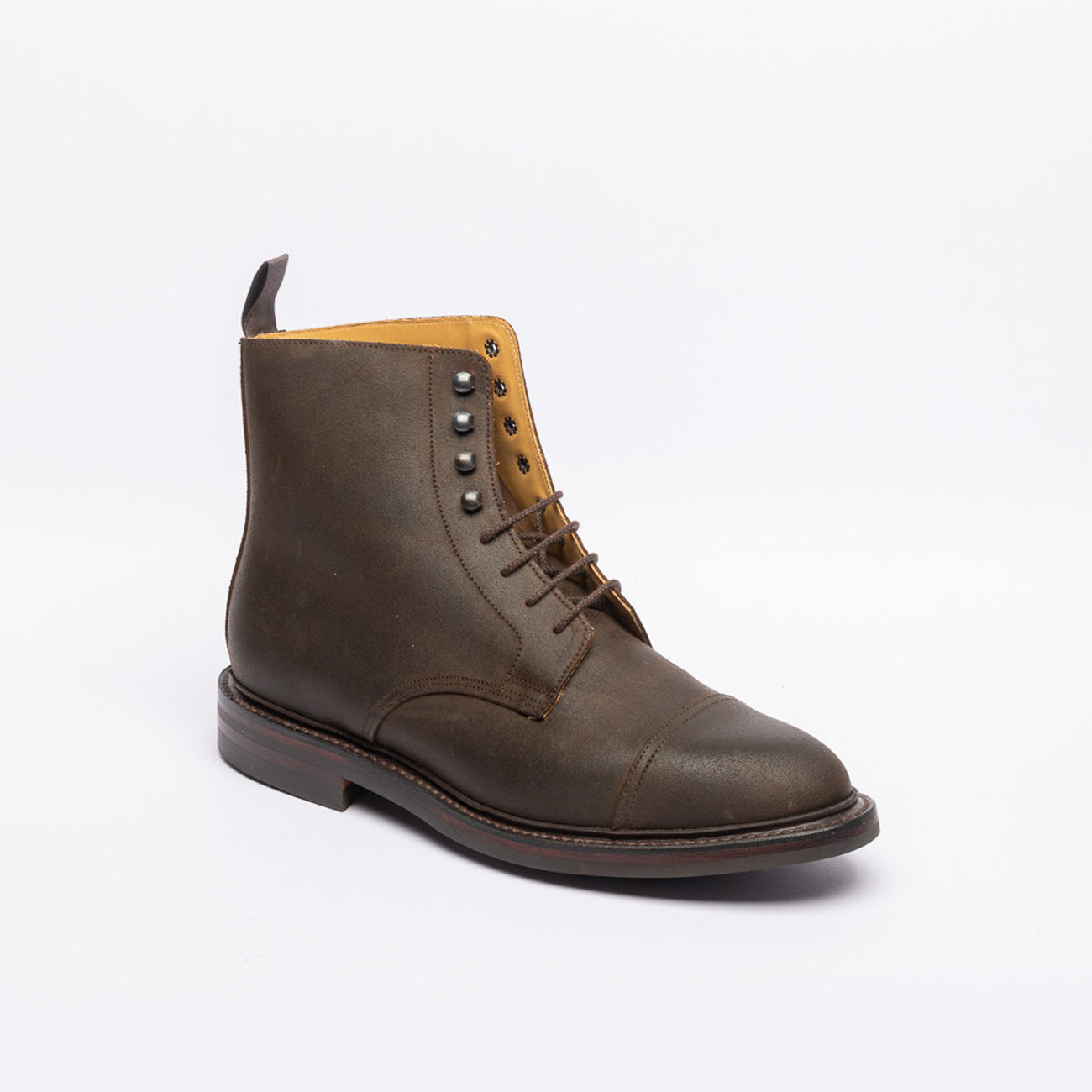 Crockett & Jones Coniston dark brown roughout suede derby boot