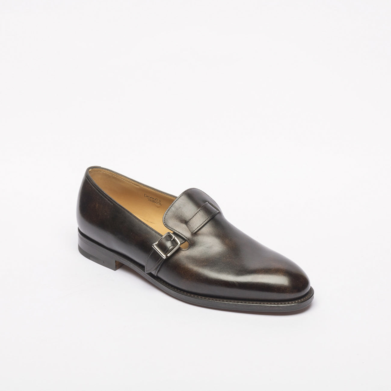 John Lobb Delano dark brown museum calf monk strap shoe