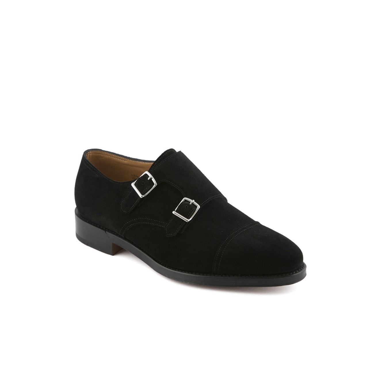 John Lobb William black suede monk strap shoe – Iliprandi Milano