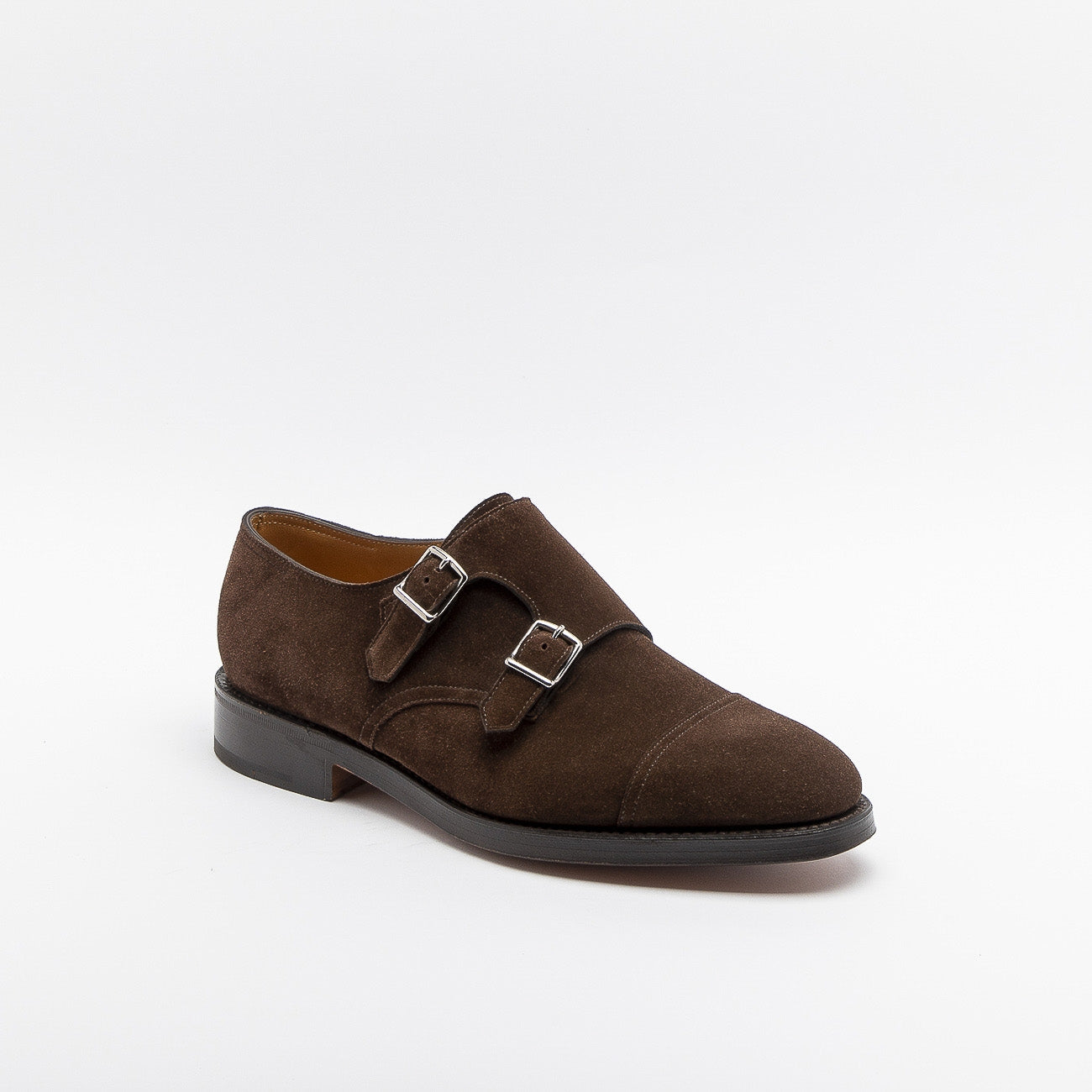 John Lobb William dark brown suede monk strap shoe – Iliprandi Milano