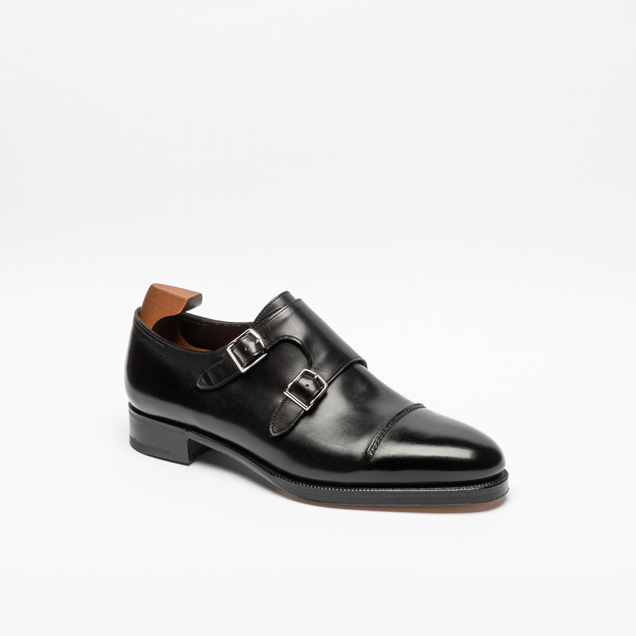 John Lobb black glazed calf monk strap shoe – Iliprandi Milano