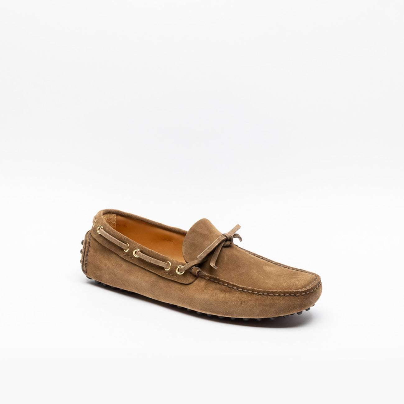 Mocassino Car Shoe Driver KUD006 in camoscio sigar – Iliprandi Milano