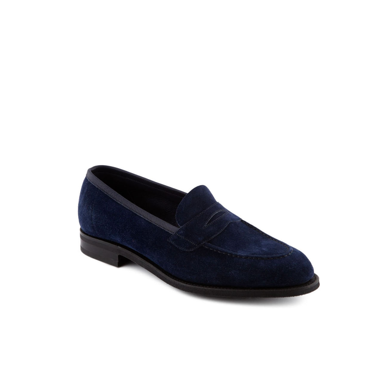 Edward Green Ventnor indigo suede penny loafer – Iliprandi Milano