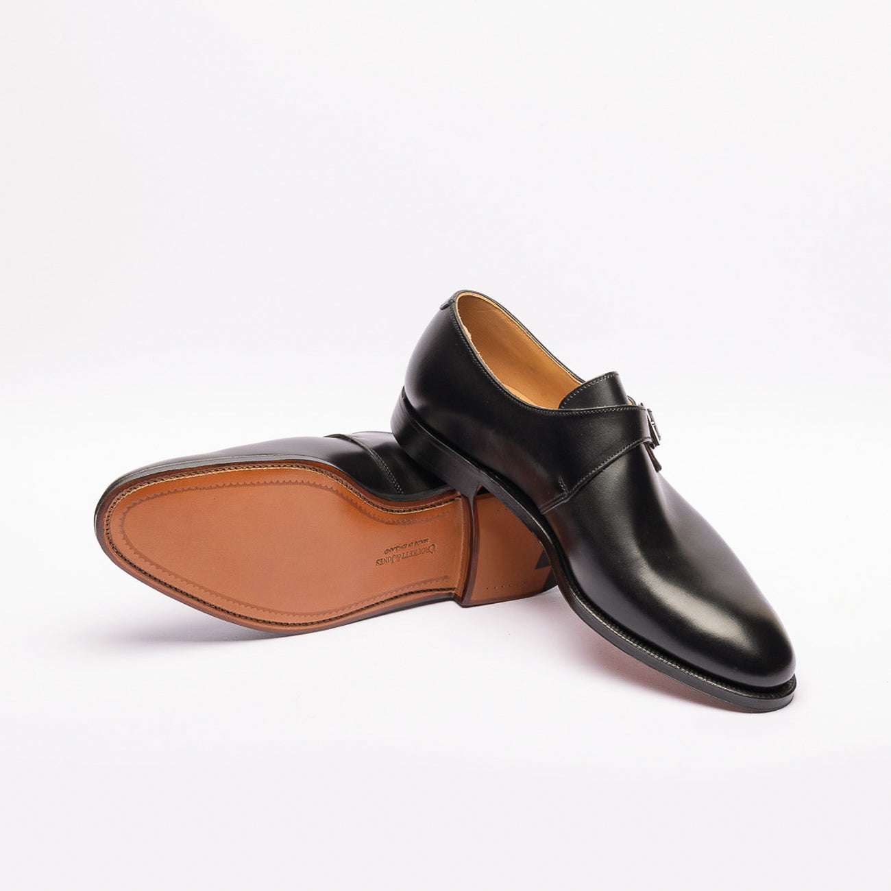 Crockett & Jones Monkton black calf monk strap shoe – Iliprandi Milano