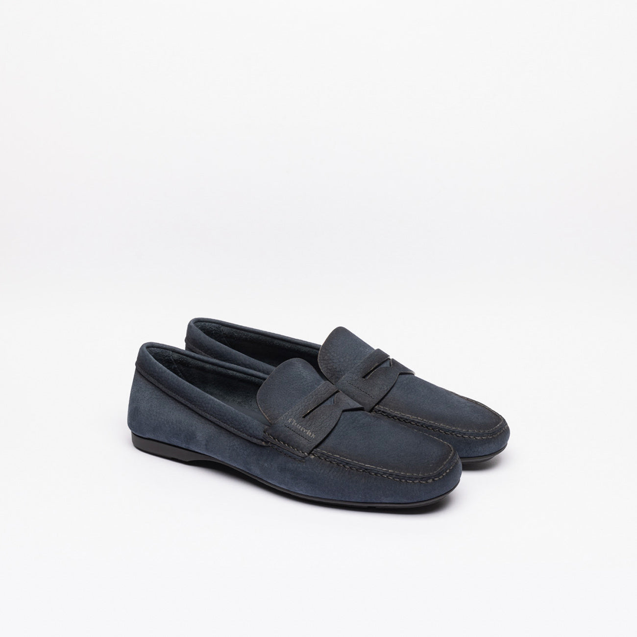 Mocassino Church s Silverstone navy nabuk suola gomma Iliprandi Milano
