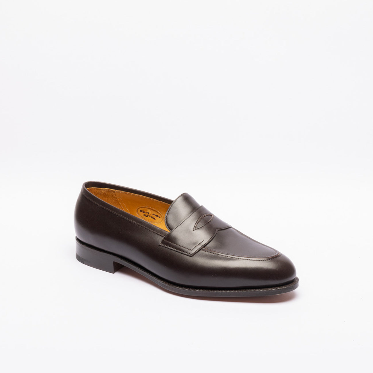 Edward Green penny loafer dark brown leather