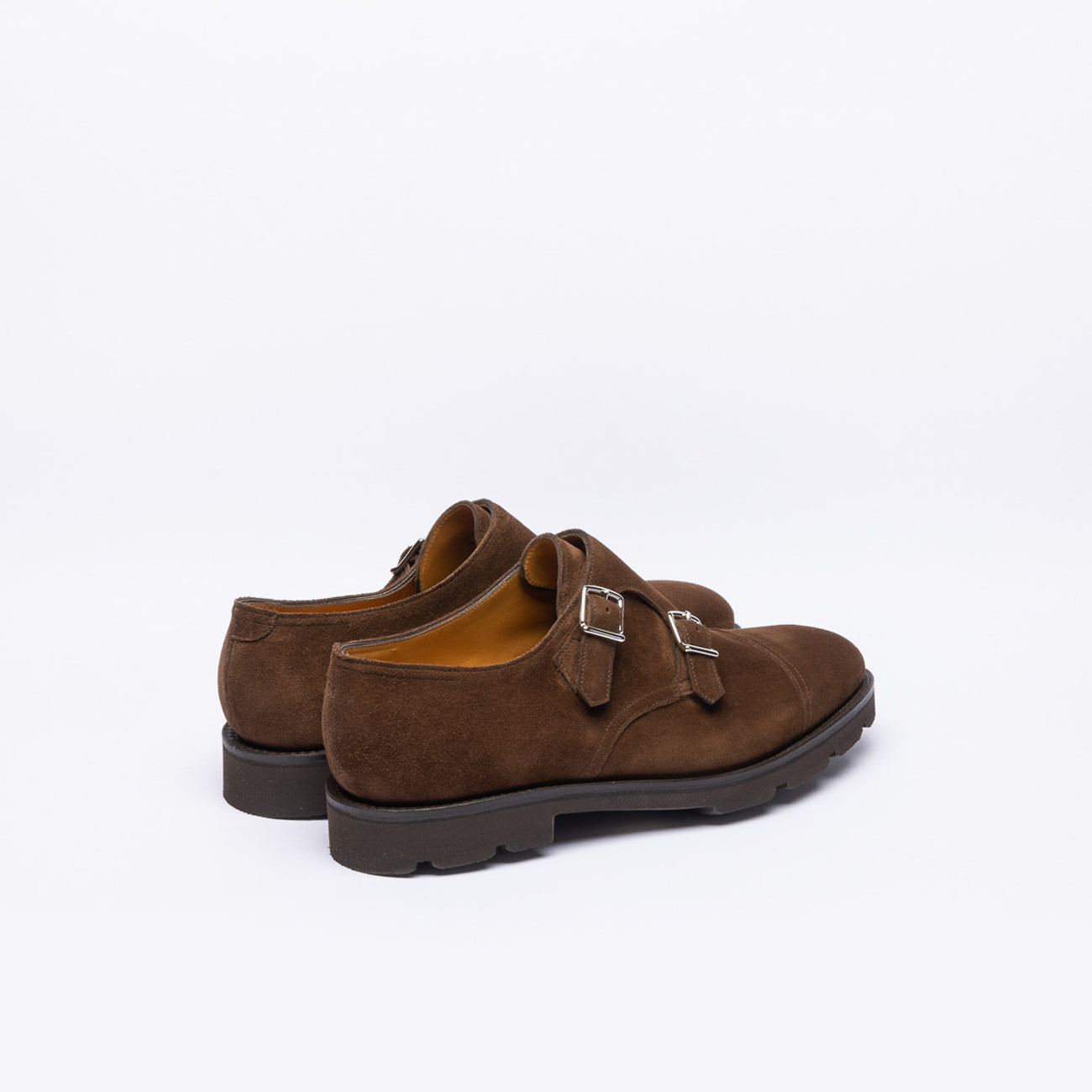 Scarpa con fibbia John Lobb William walking sole dark brown suede