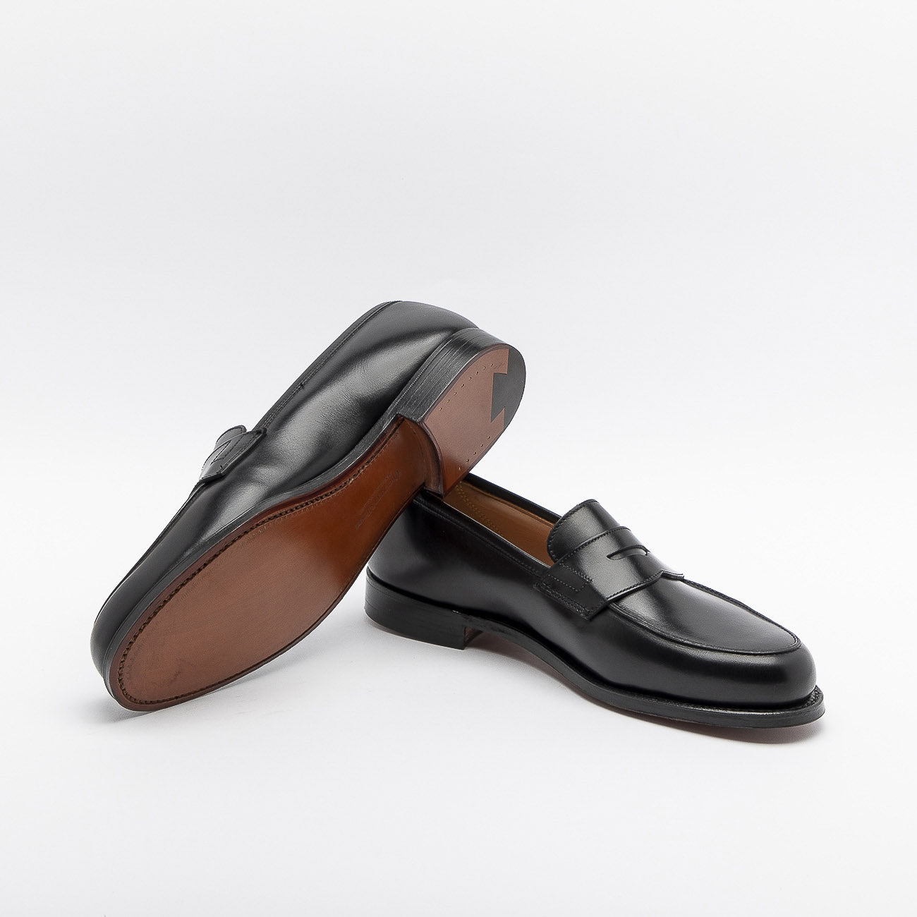 Crockett & Jones Grantham 2 black calf penny loafer – Iliprandi Milano
