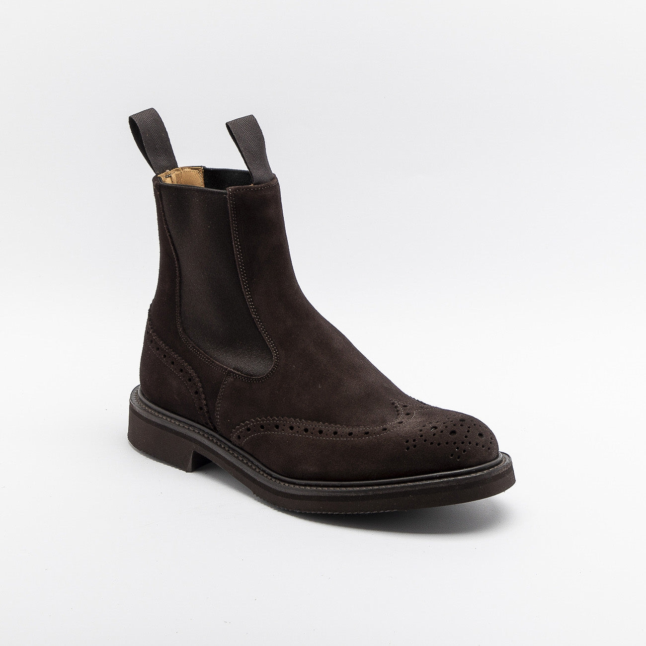 Tricker's Henry coffee suede chelsea boot