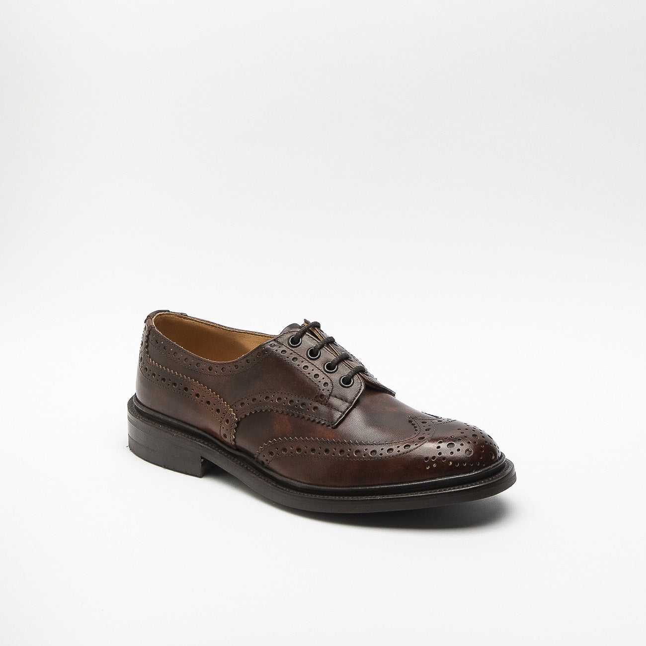 Tricker's Bourton dark brown museum calf derby shoe