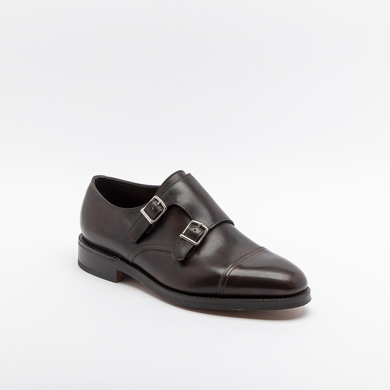 John Lobb William dark brown museum calf monk strap shoe (Fitting E)
