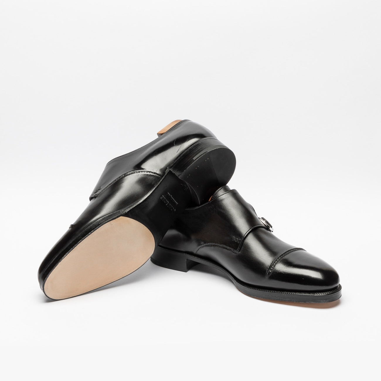 John Lobb black glazed calf monk strap shoe – Iliprandi Milano
