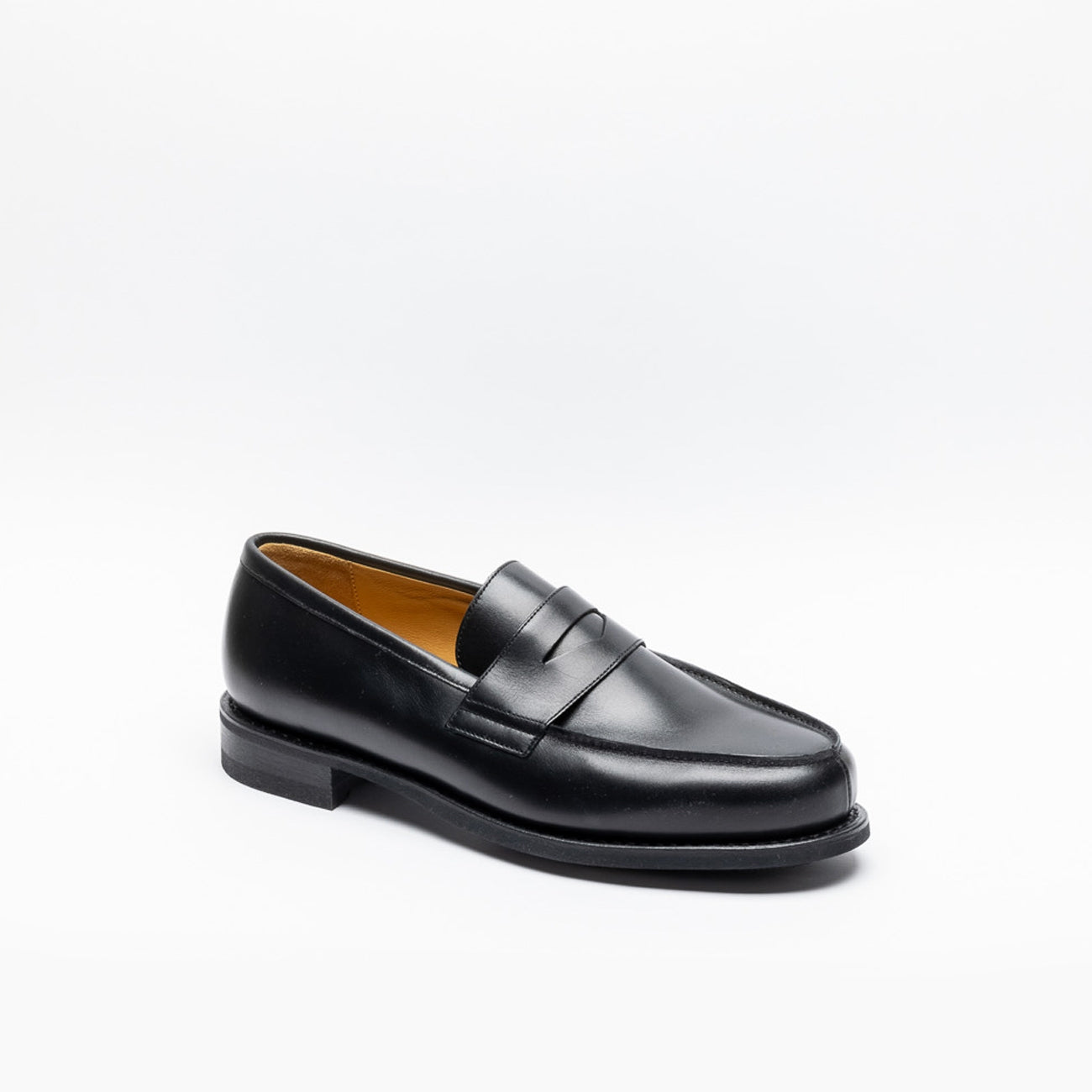 Paraboot black calf penny loafer