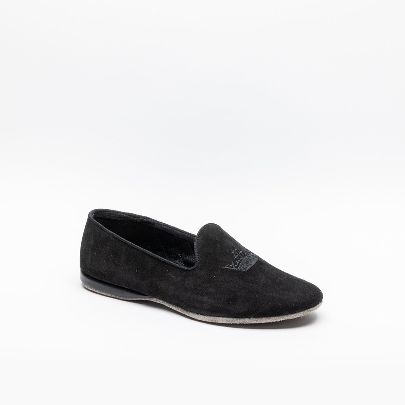 Church's black suede slipper