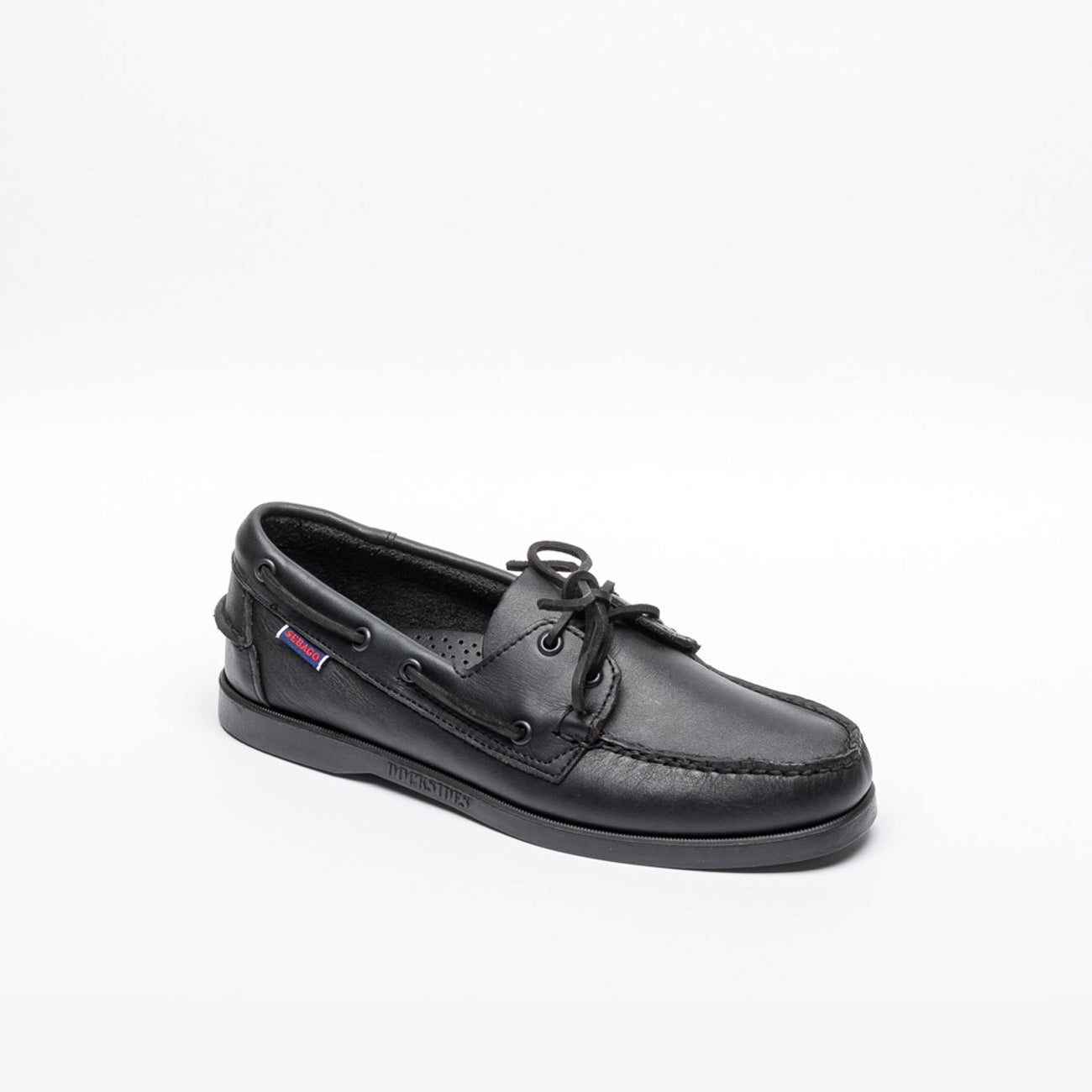 Sebago Docksides black leather loafer