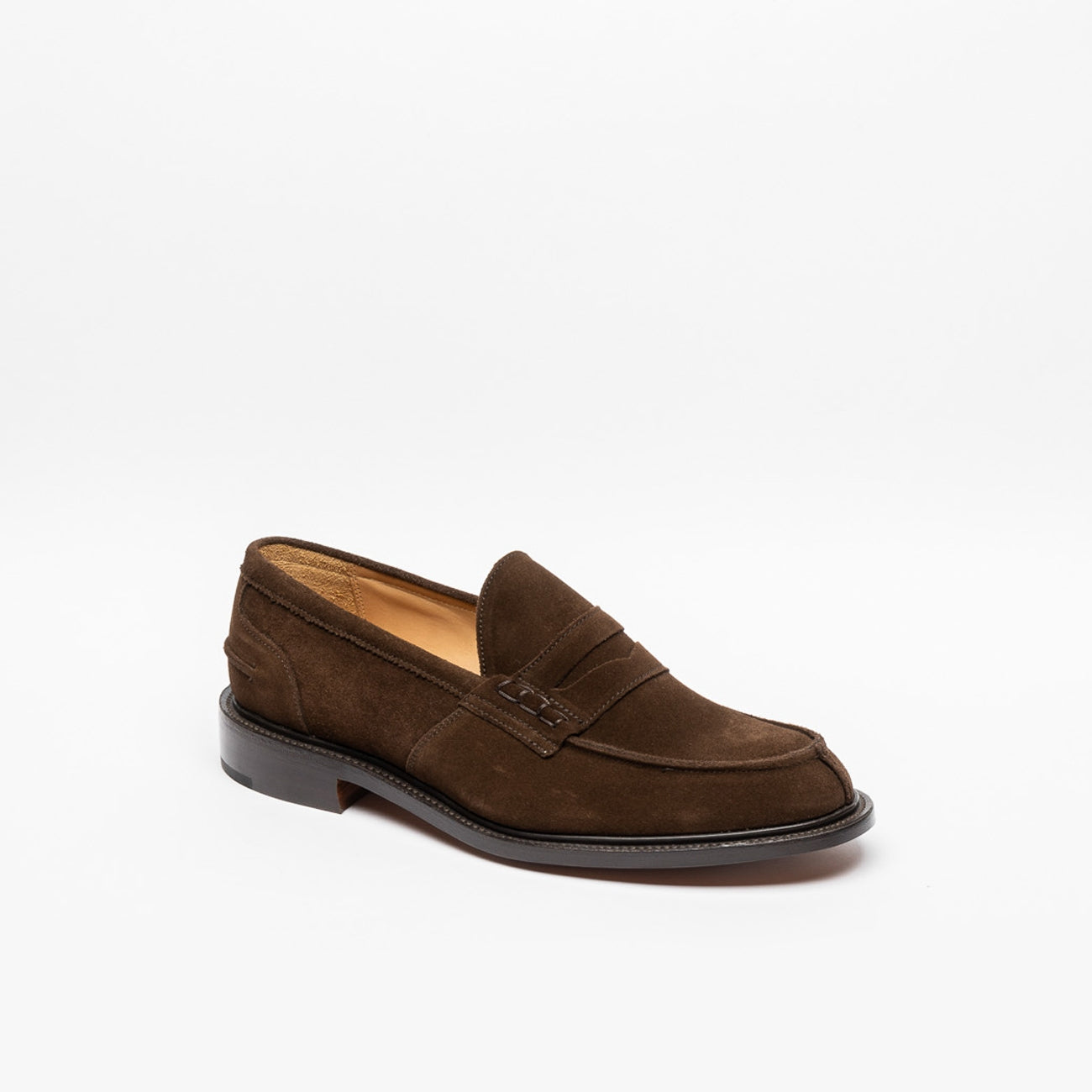 Tricker's chocolate repello suede loafer