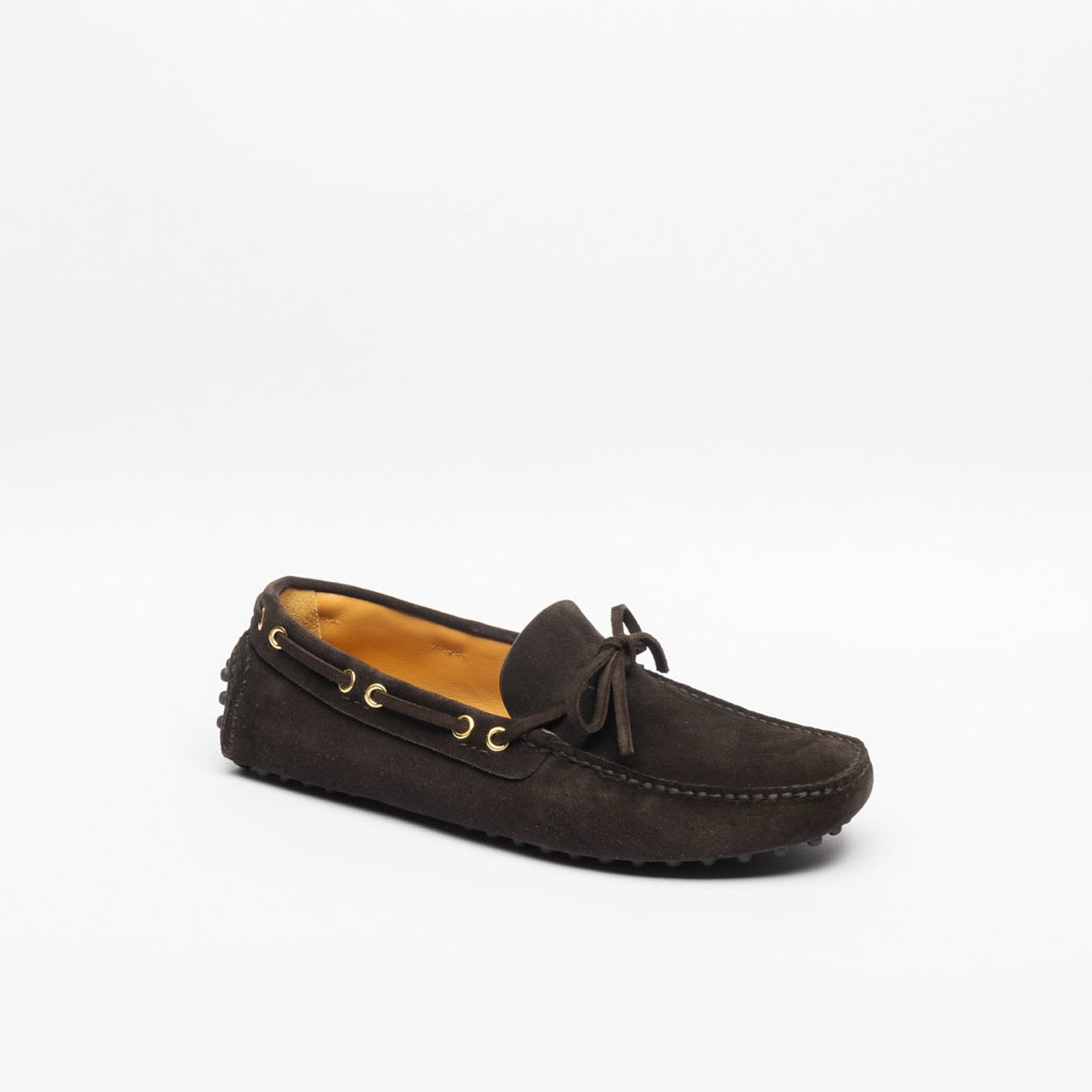 Car Shoe ebano suede driving loafer
