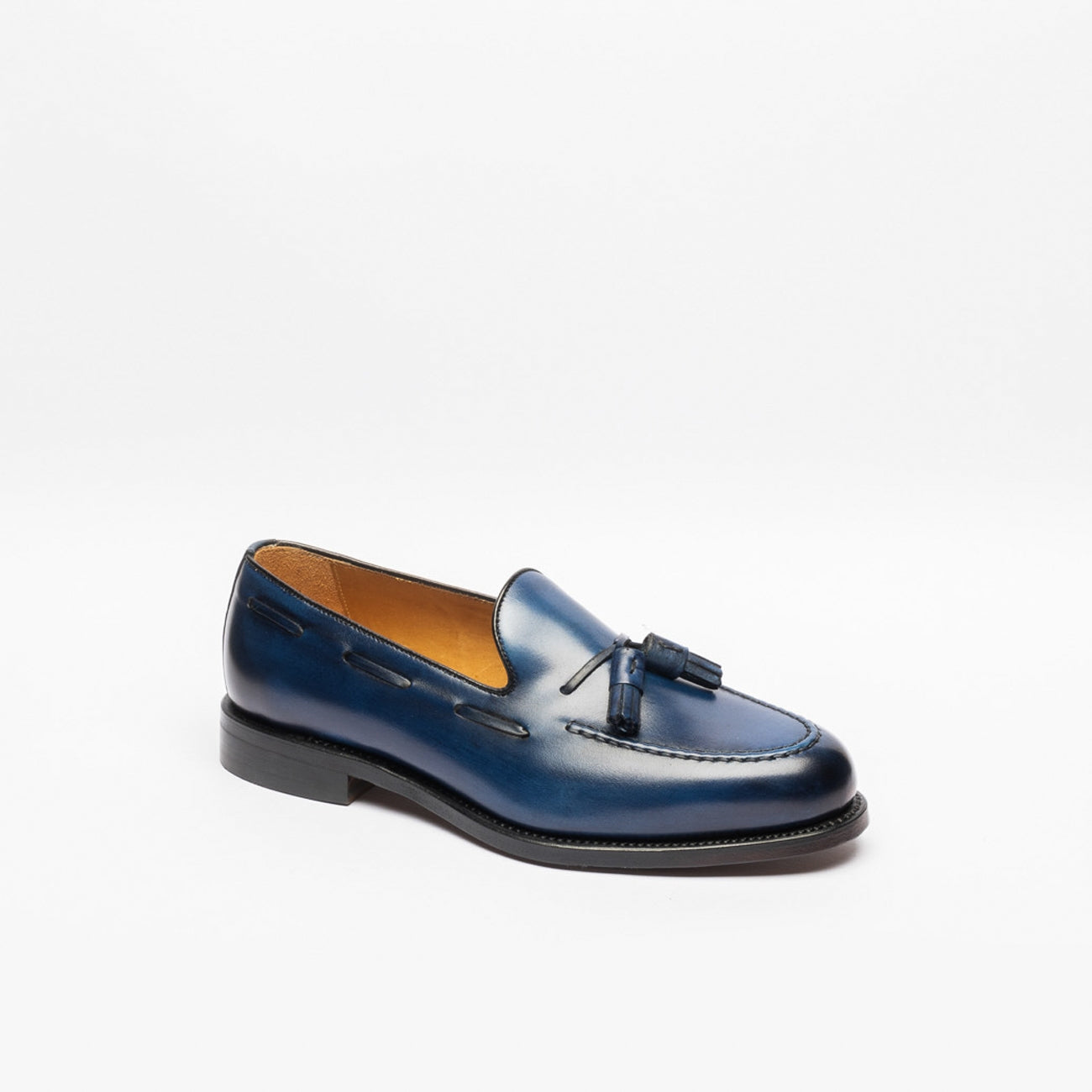 Berwick blue leather tassels loafer