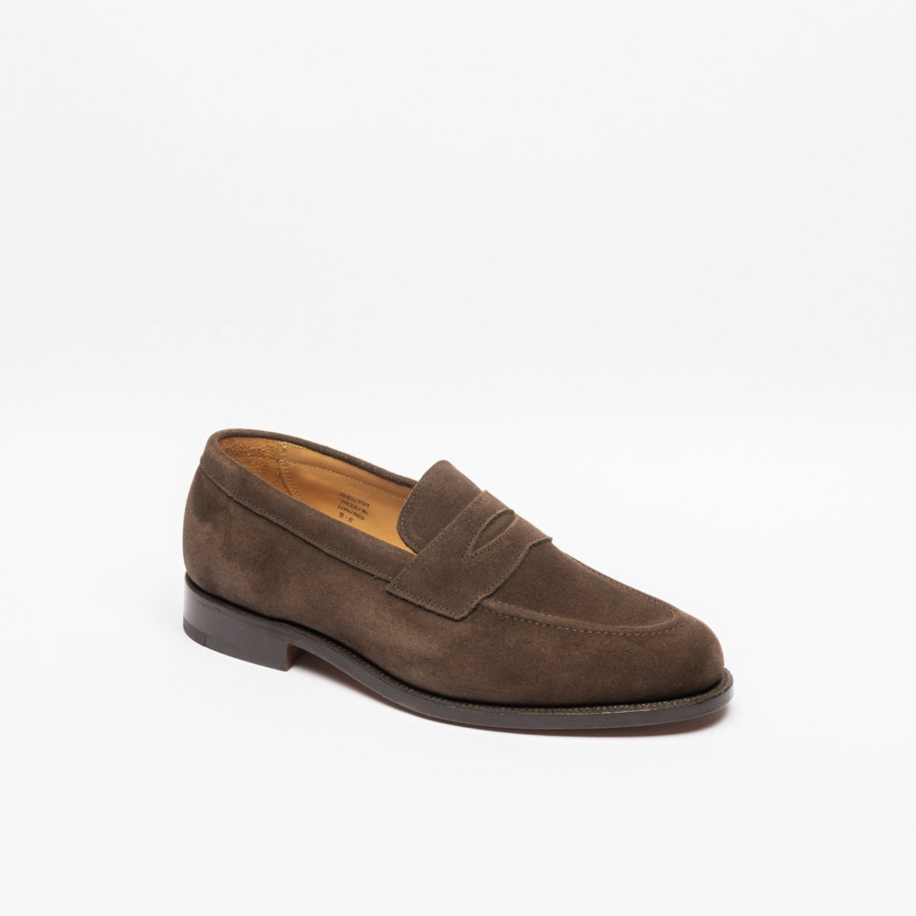 Tricker's brown suede penny loafer